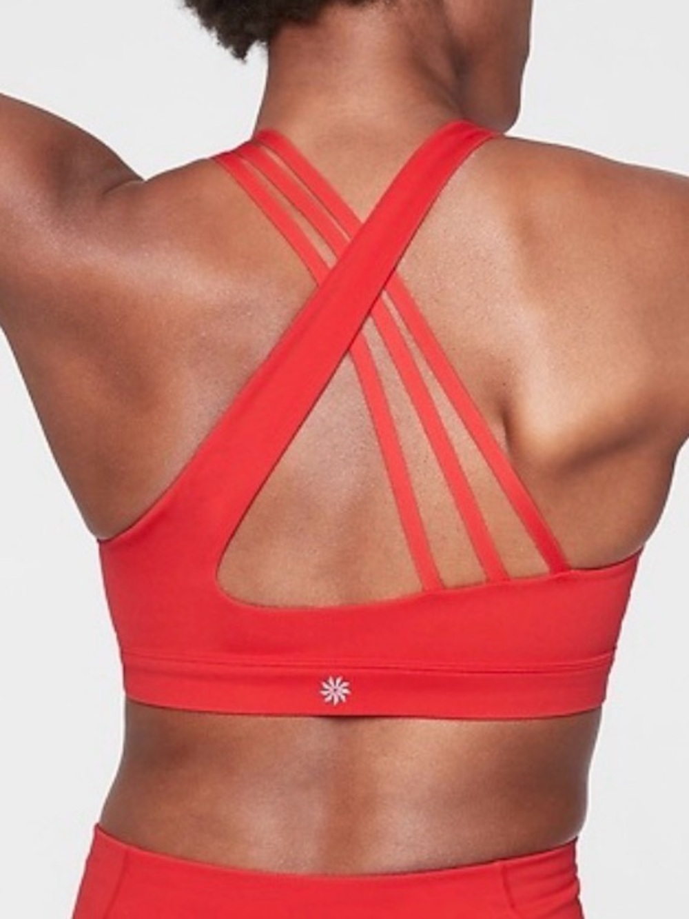 Athleta Train Free Vibrant Red Sports Bra